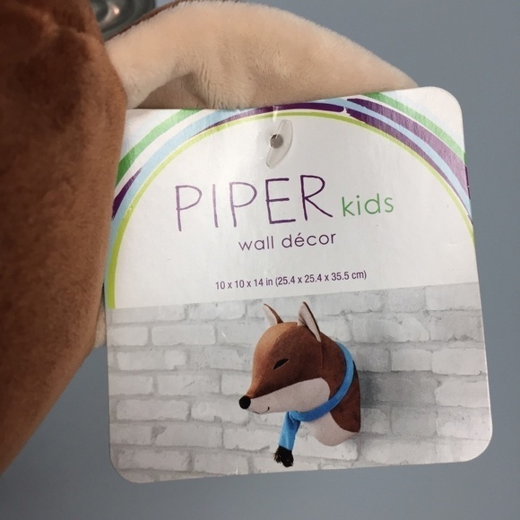 piper Kids Plush Brown Fox Wall Decor Decoration - Picture 7 of 14
